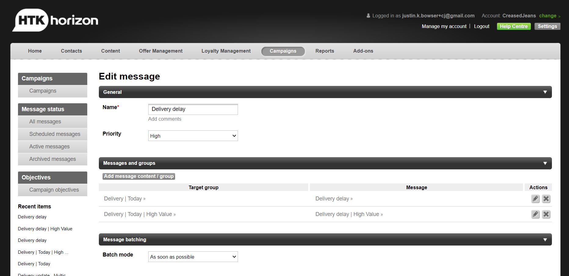 TransactionalBatchMessage